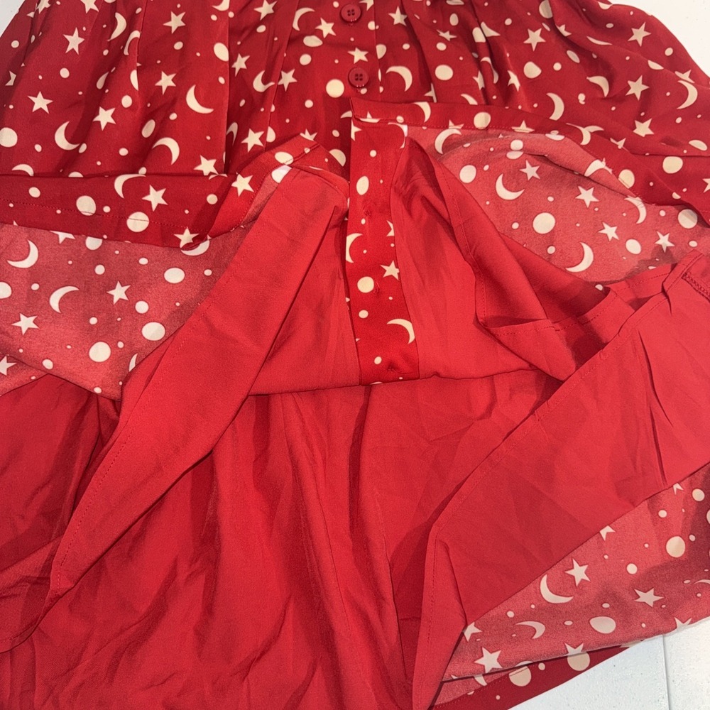 Modcloth Skirt Red Moon & Stars Large Whimsigoth Witch Cottage Core NWT - Picture 15 of 16